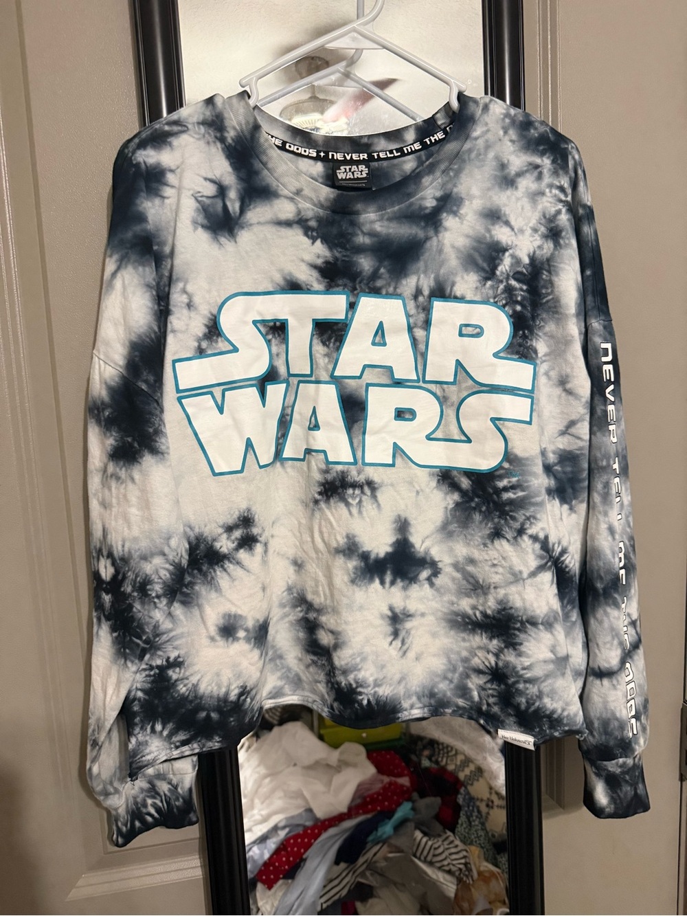 Her Universe Star Wars Tie-Dye Black & White with Teal Logo